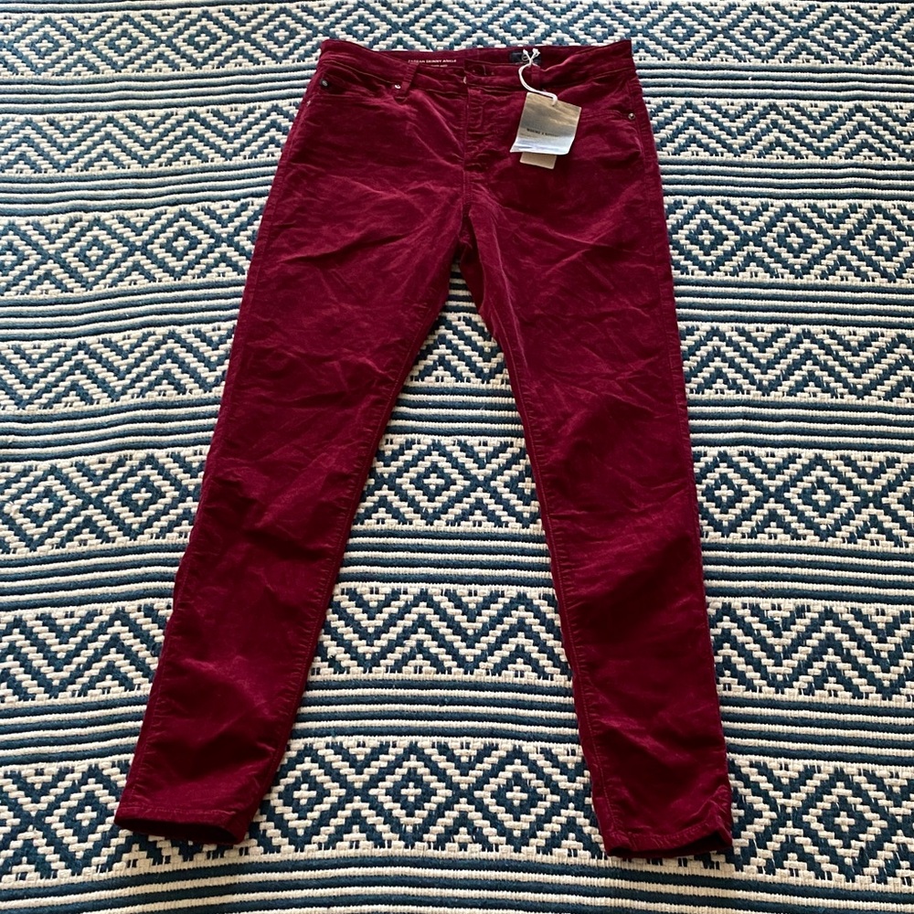 AG Adriano Goldschmied Farrah Skinny Ankle Women's Velvet Corduroy Jean Pants